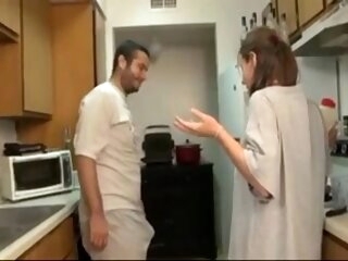 fellow-man increased by sister blowjob in the kitchen