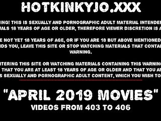 APRIL 2019 Information at HOTKINKYJO site avant-garde anal prolapse, dildos & fisting